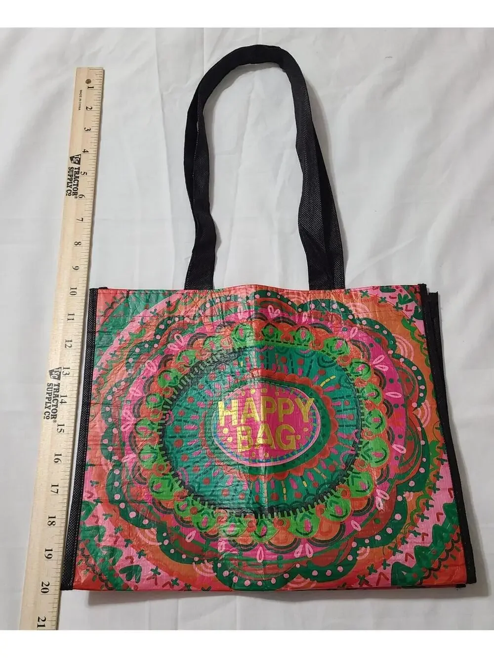 Natural Life Happy Bag Gift Tote Size Medium Ecofriendly Reusable Shopping Pouch